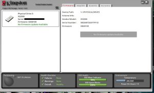 Kingston SSD manage - nincs újabb firwmare.